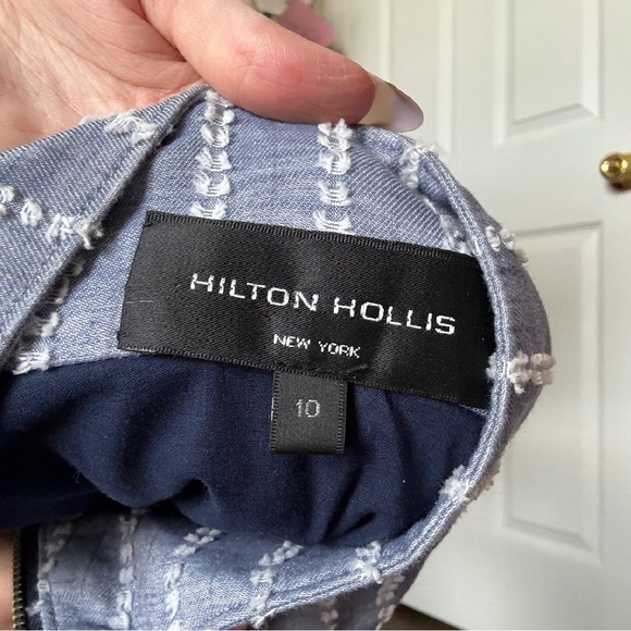 HILTON HOLLIS ZIPPER DENIM MAXI DRESS SIZE 10 - Picture 6 of 6